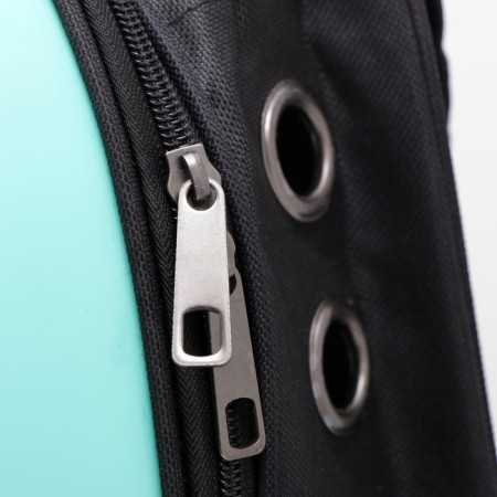 A backpack for carrying animals with a viewing window, 32 x 25 x 42 cm, mint-6