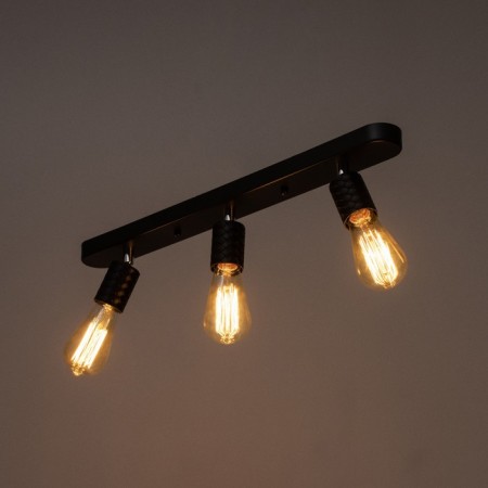 Ceiling lamp "Skin" 3he27 40W black 30x6x16cm-2