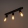 Ceiling lamp "Skin" 3he27 40W black 30x6x16cm