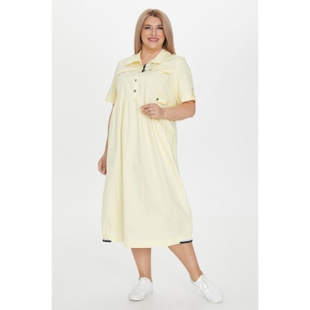 Dress shirt female luxury plus, size 56, yellow color-2