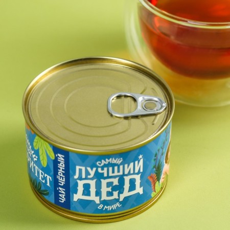 Black tea in the canvas "Best Grandfather", 20 g.-3
