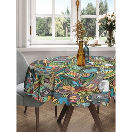 Rainbow stickerbing table, round, Saten, D = 150 cm