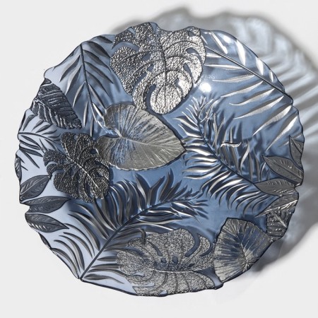 Glass salad "Arabis", d = 33 cm, blue color-2