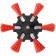 Disc "bison" 35163-100_z02, "star", nylon, abrasive coating, 100 mm