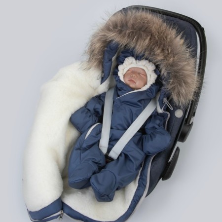 Set for discharge Winter Kinderlitto "Lapland", 5 items, height 56-62 cm, Denim color-1