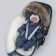 Set for discharge Winter Kinderlitto "Lapland", 5 items, height 56-62 cm, Denim color