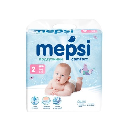 Diapers children's Mepsi size S, 72 pcs