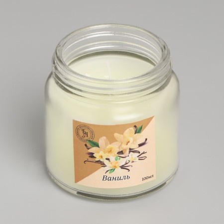 Aromatic candle in glass 6.3cm, 100ml, vanilla-2