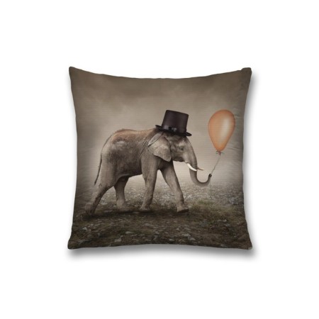 Decorative pillowcase "Elephant with a ball", on a zipper, size 45x45 cm