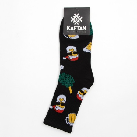 New Year. New Year's socks KAFTAN "Bank NG" Size 41-44 (27-29 cm), black color-4