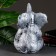 Pigger "Elephant Sitting" silver, 37x24x29cm