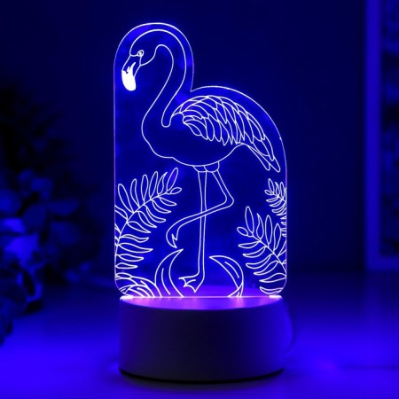 Flamingo lamp Led RGB from the network 9.5x10x19.5 cm Risalux-5
