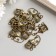 Decor Metal for creativity "The suspended cage with a bird" under brass (CG1226)