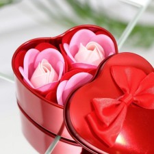 Soap roses, three -color, set of 3 pcs.