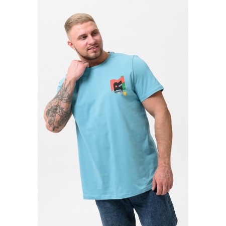 Male T -shirt, size 52, turquoise color
