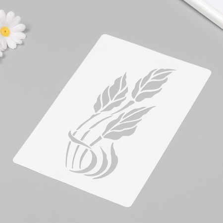 Plastic stencil "leaves" 16x24 cm-1