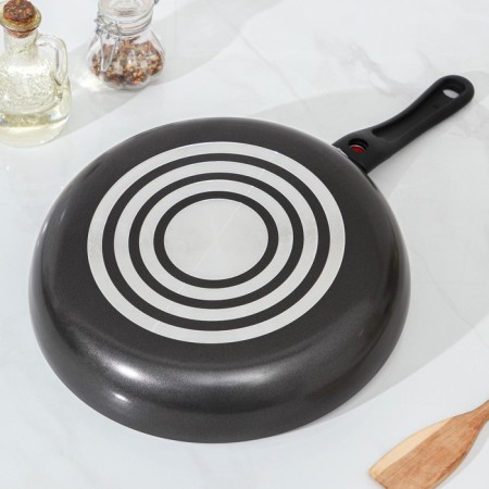 COOLE FOREVER, D = 28 cm, removable handle, glass cover, anti-stick coating, dark gray color-2