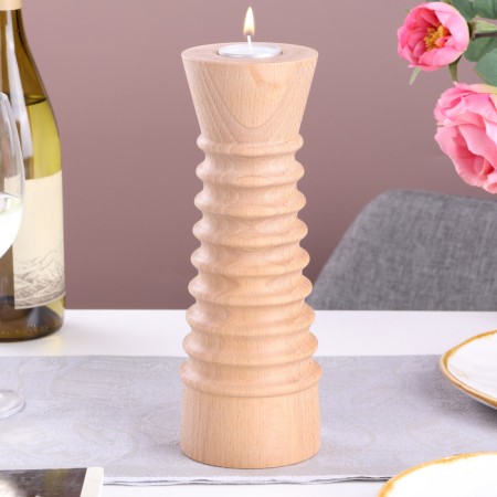 Candlestick, model No. 2, 9 x 25 cm, beech