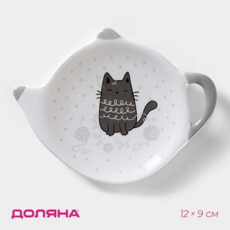 Standing for a tea bag of the share "Cozy cats", 12 × 9 cm