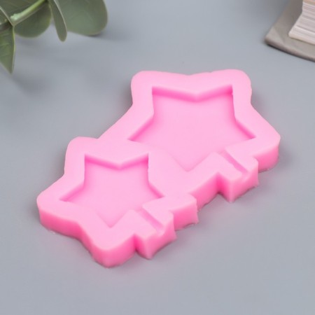 Mold Silicon "Two Stars" 2 items 7.5x5x1 cm-1