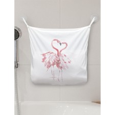 Organizer in a bath on suction cups “Flamingo in love”, for storing toys and trifles, size 33x39 cm