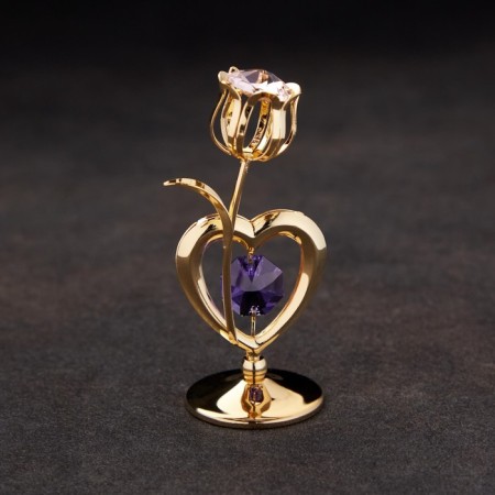 Souvenir "Tulip with Heart", with crystals