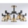 Suspended chandelier Ambrella Light, Traditional, TR9099, 5HE27, Black Color, Gold