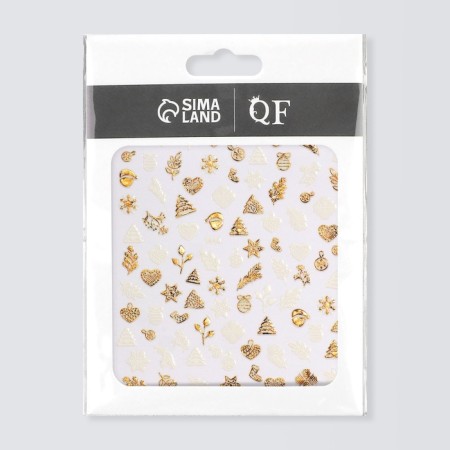 Nail stickers "Christmas Love", metallized-2