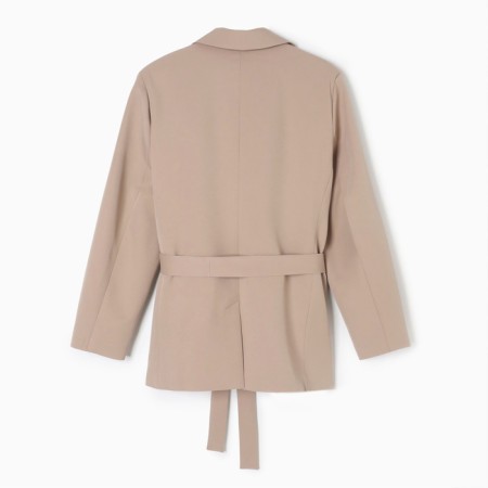 Women's jacket with a belt Mist Plus-Size, r.60, beige-6