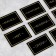 A set of paper stickers for cans "for cereals", 20 pcs, black and gold, 7 x 5 cm