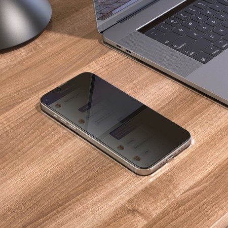 Hoco A25 Protective Glass, for iPhone 13/13 Pro, anti -spy, anti -print, black frame-7