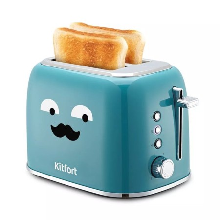 Toster KitFort KT-6218-2, 870 W, 6 frying modes, 2 toasts, blue