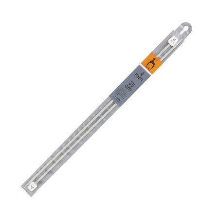 Knitting needles straight, aluminum, 4.00 mm/35cm, 2 pcs