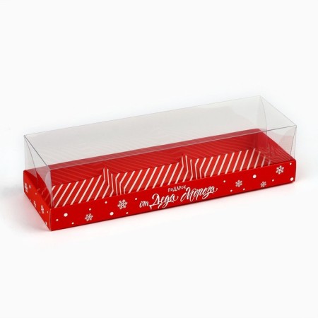 Box for Musser cakes "From Santa Claus", 27 x 8.6 x 6.5 cm, New Year