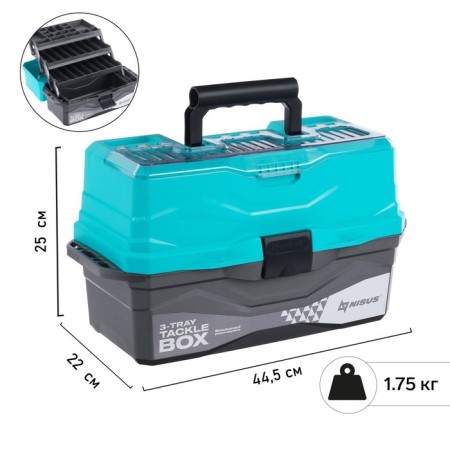 Fishing box Tackle Box Trick -heating Nisus, turquoise