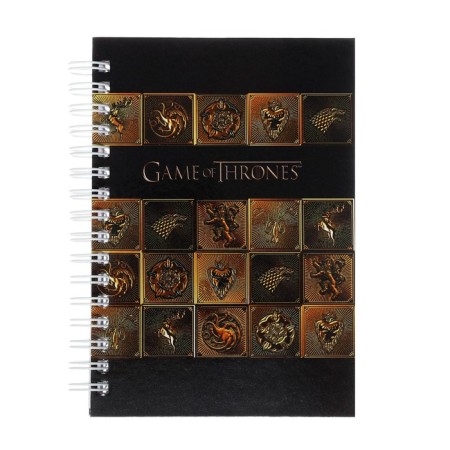 Notebook, A6, 80 sheets, in a cage, "Game of Thrones", cover 7BC, OFSET block 60g/m2