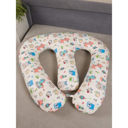 Pillow for twins "Toys", Hollofiber, Byaz