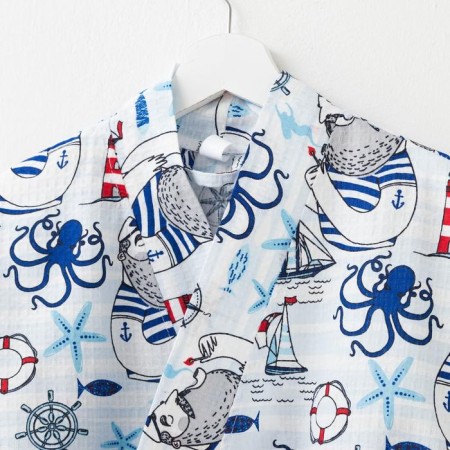 Harebell dress "Captain" sleeve 3/4, size 58-60, waffle 200g/m2, 100% cotton-3
