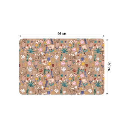 A set of napkins for setting the table “Disabilities of Nature”, rectangular, rounded edges, size 30x46 cm, 4 pcs-2