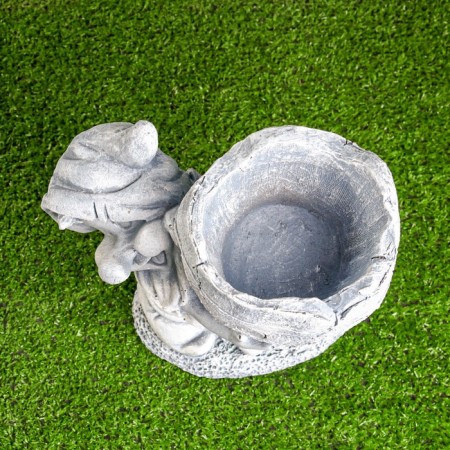 Garden Figure "Dwarf with Kashpo" Stone, 25x24cm-4