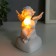 Souvenir Polystone Light "Snowty Angel on the Heart with a Fire" 9x5.5x5.7 cm
