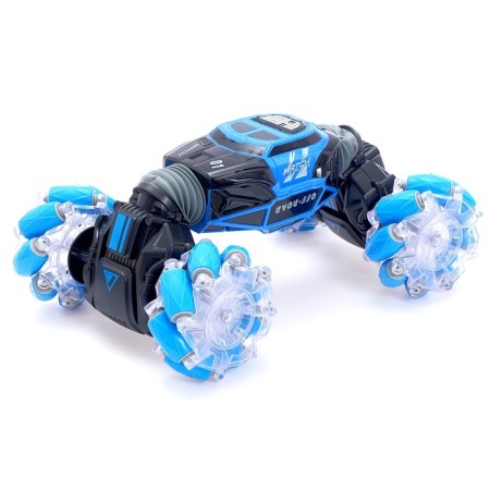 Hyper Skidding car with gesture control, light, scale 1:16, blue color.-7