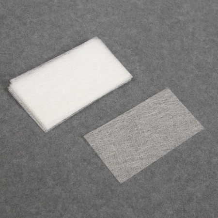 Fiberglass for nail extension, 8 × 4 cm, 10 sheets, white color-1