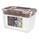 Universal Grand Box box, brown color, with locks and an argana insert, 6.65 liters.