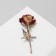 Brooch "Rose", red-green in gold