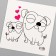 Tattoo on the body black "pugs" 6x6 cm