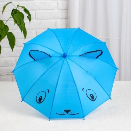 Mechanical children's umbrella "animals", r = 25cm, with ears, color mix-5