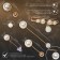 Set of pins (6pcs) "Pearl drops", 6.3cm, white color in gold