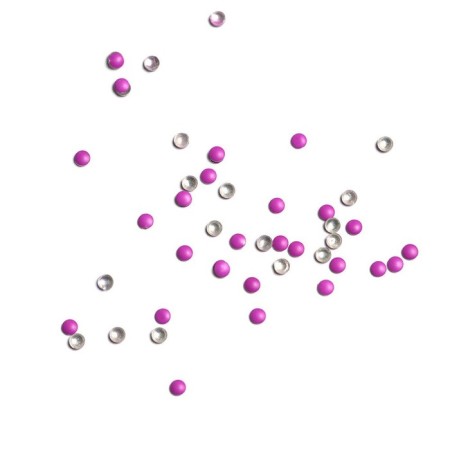 Rhinestones metal mugs, No. 2.0 Violet, 50 pcs