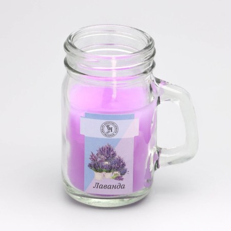 Aromatic candle in the Bank "Lavender", 7.2 x 8.5 cm, 190 g-2